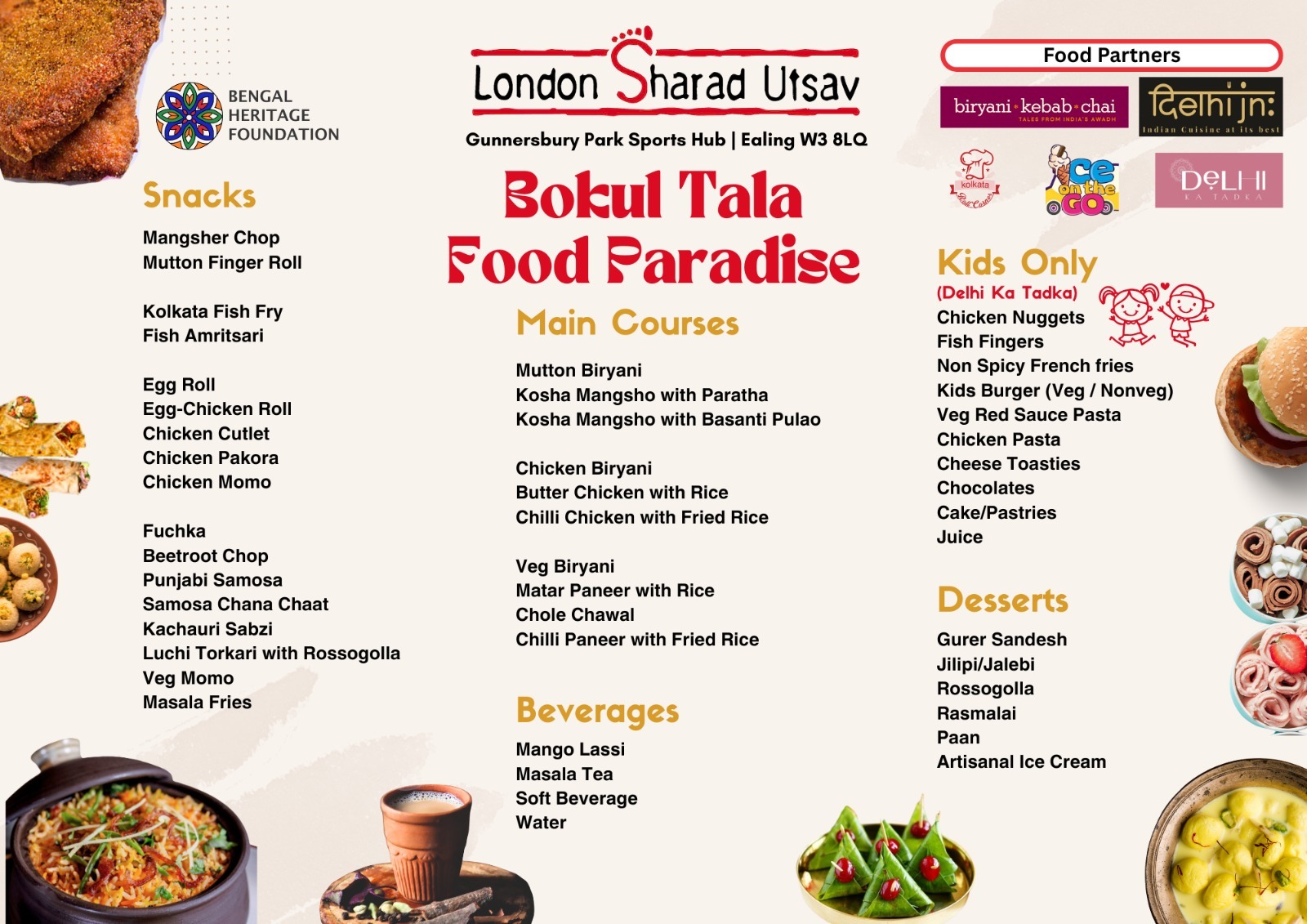 food court menu