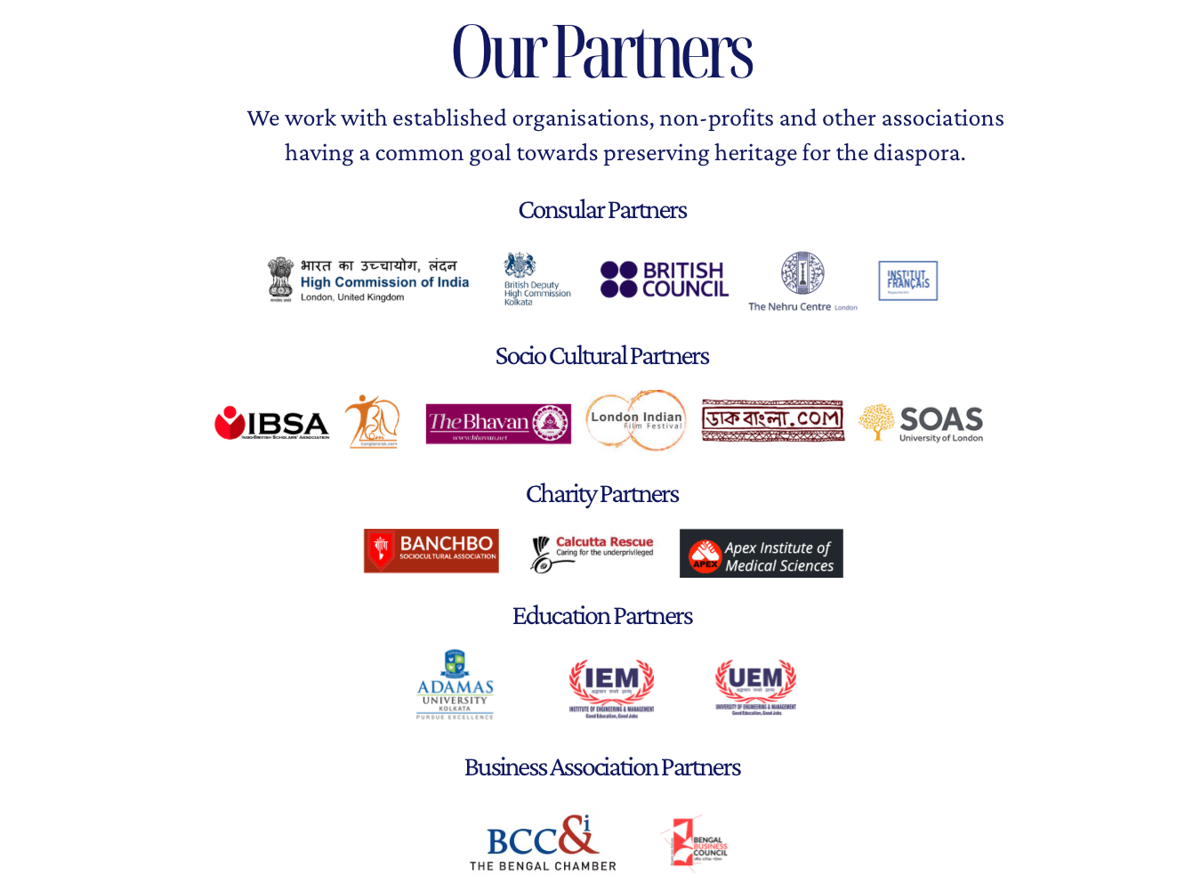 Bengal Heritage Foundation Home section